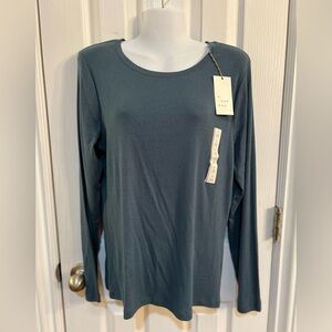 A New Day Women's Teal Long Sleeve Tee